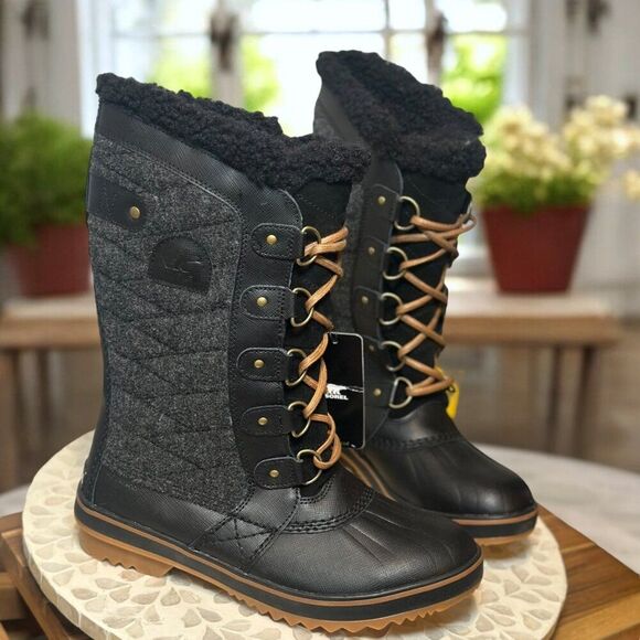 Sorel $199 Tofino II Waterproof Insulated Snow Shearling Duck Boots Black Women’ - Picture 3 of 11